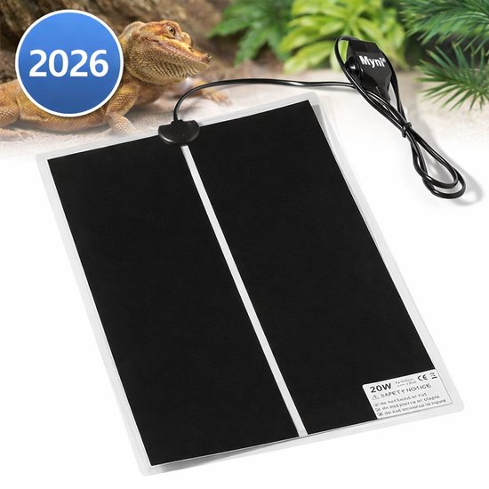 Warmtemat 42 x 28 cm - 20 watt- Met Regelaar - Dimmer - Voor Kuikens - Reptielen - Amfibieën - Vogels - Planten