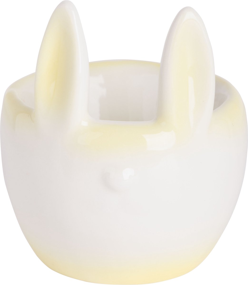 EIERDOPJE RABBIT EARS GEEL 7X6,5XH8CM