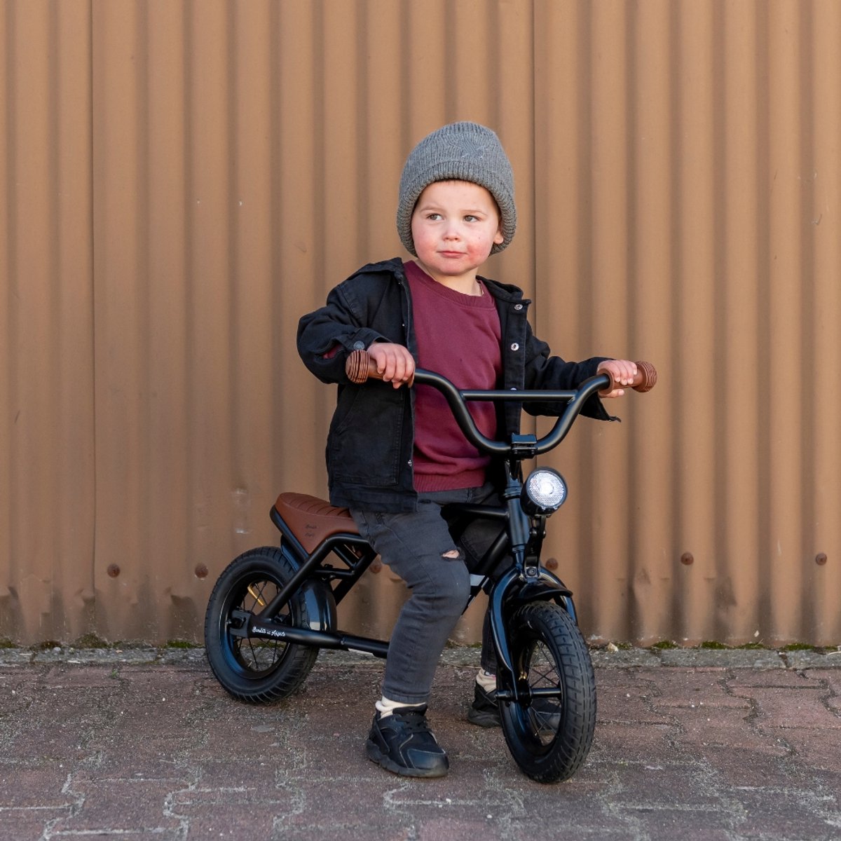Bandits & Angels Loopfiets Fatbike Zwart vanaf 2 Jaar voor Jongens en Meisjes thumbnail 4