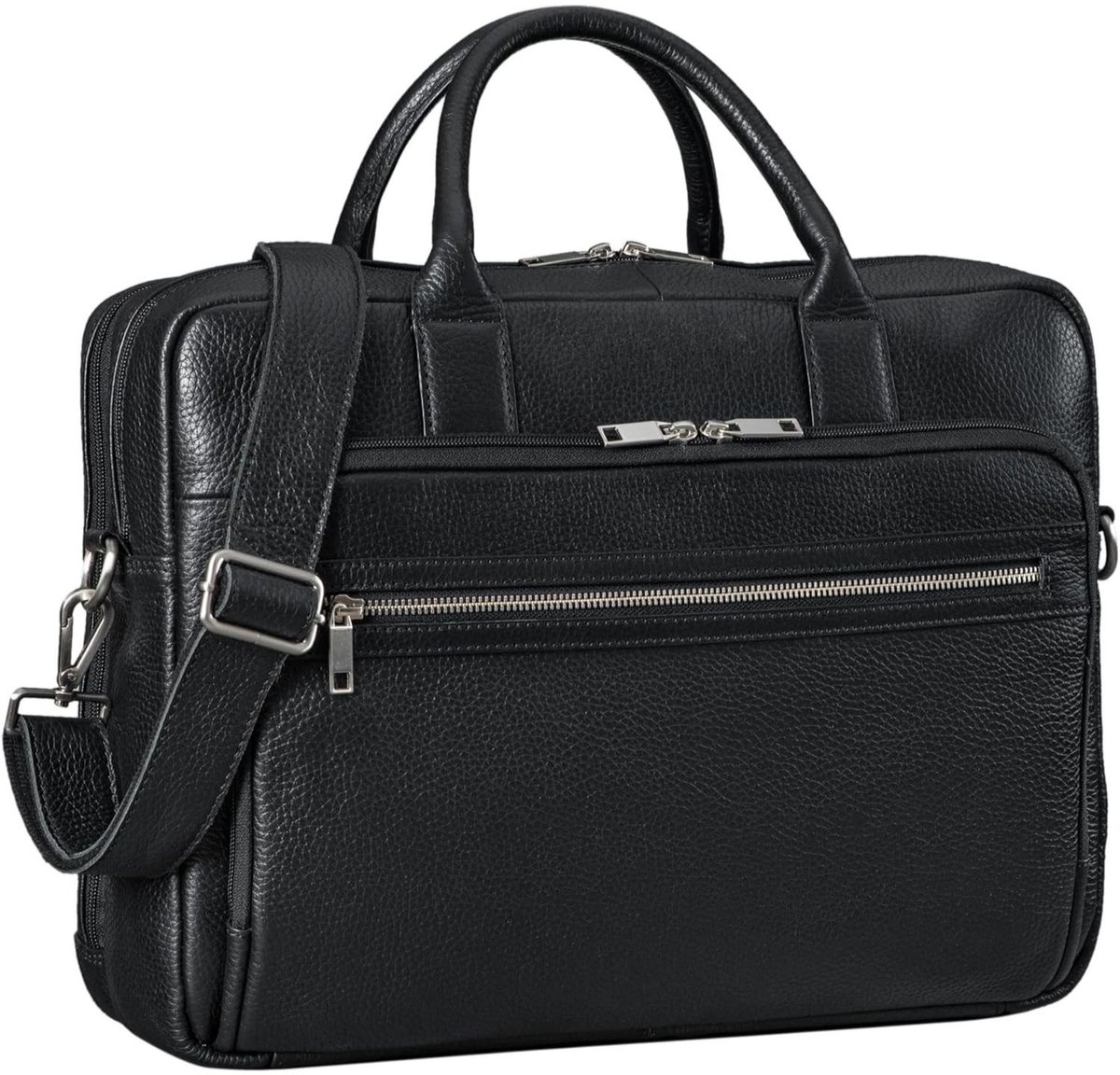 Leren Laptoptas - Laptoptas - Leren Tas - Luxe Leren Laptoptas - Werktas - Schoudertas - Business Tas - Leren Business Tas - 15,6 inch - Zwart - van Imperatoris