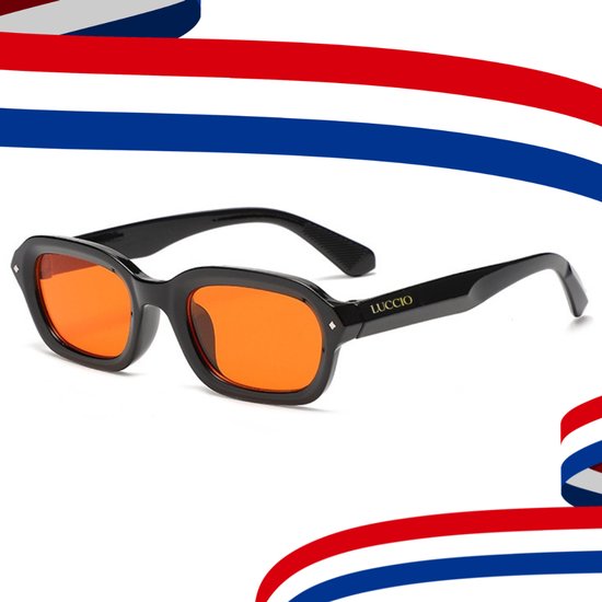 LUCCIO - Koningsdag bril - Oranje bril - Festival bril - Oranje accessoires - Unisex - Koningsdag kleding