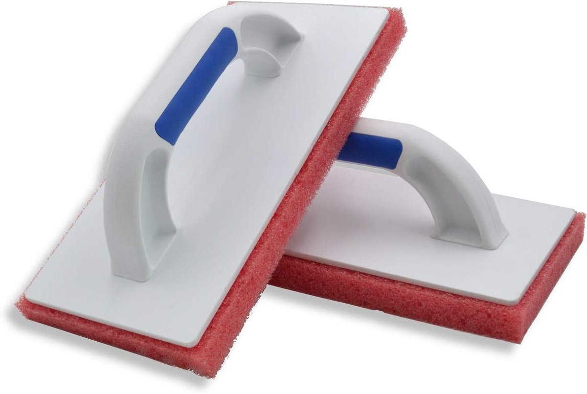 Sponsborden Set - Tegelspons Voegen - Voegen Reinigen - Polystyreen Drager - 280x140 mm - Rood