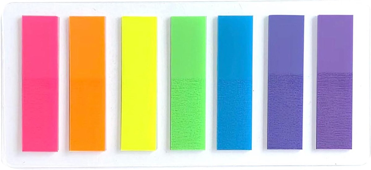 Gemaksstickers - Mini plaknotities - Notities maken - Super plakkerig - 12 x 45 cm - 7 kleuren
