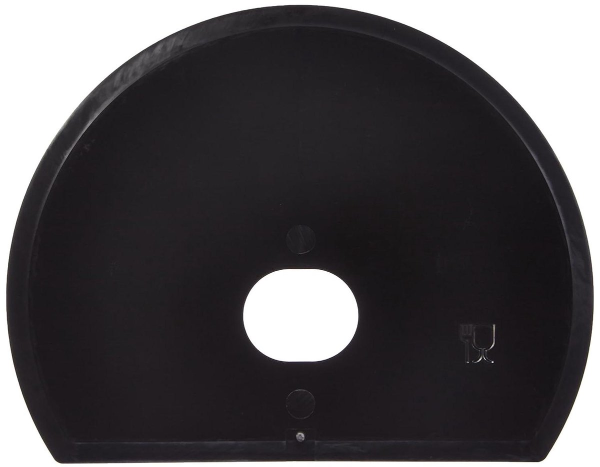 Flexibele Deegspatel - Ronde Spatel - Voedselbereiding - Met gat - 160 x 125 mm - Zwart