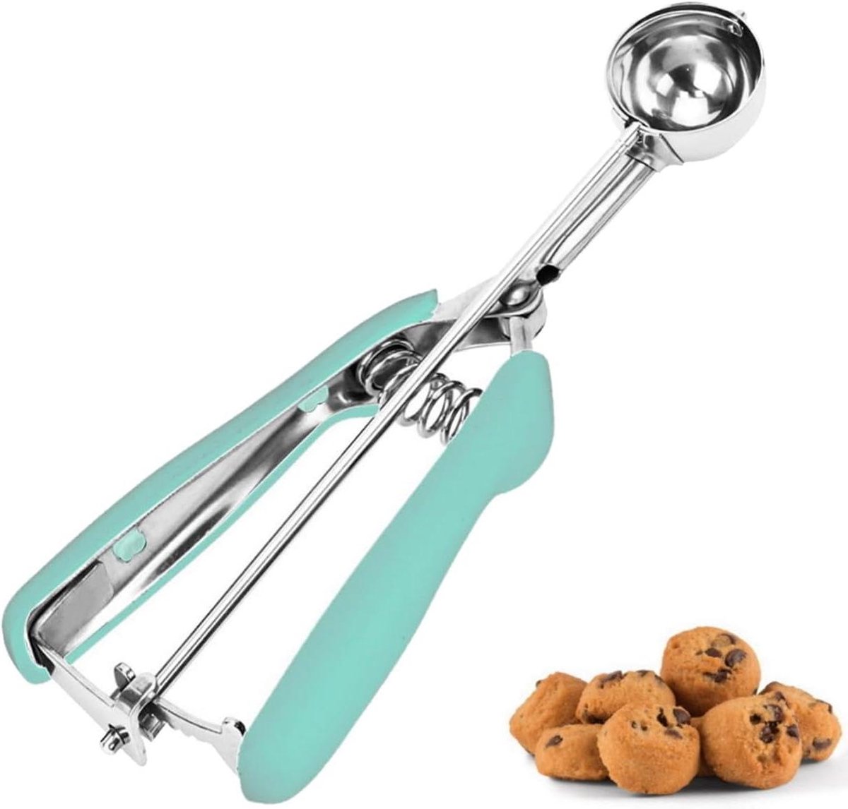Koekjes Schep - Deegschep IJsschep - Bakken Portioneren - Antislip Grip - 10 ml - Munt