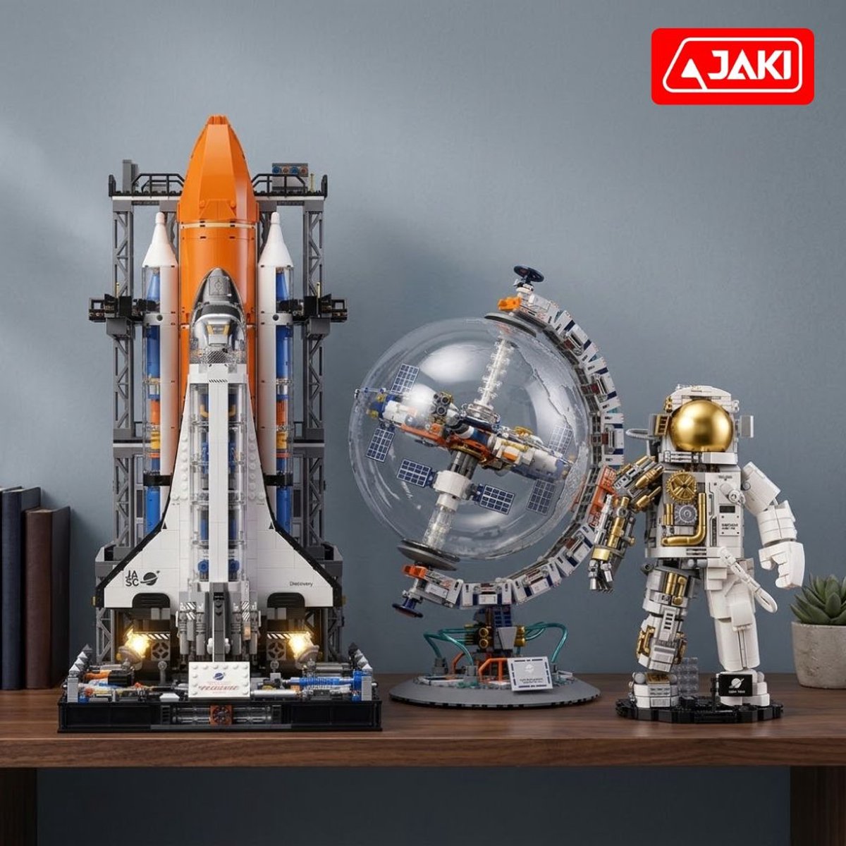 Jaki - LIMITED icons edition City Ruimtevaart raket | Artemis Space Wars Expert | Classic Creator STEM ideas speelgoed | Compatibel met lego mega bloks | Technic nasa ruimte shuttle bouwpakket voor volwassen & kinderen | 2226 bouwstenen — afbeelding 16