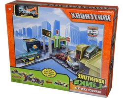Matchbox Werkplaats Speelset - Auto Onderhoud Speelgoed - Voertuigen Repareren - Met Kleurwissel Voertuig - Schaal 1:64 - Groen