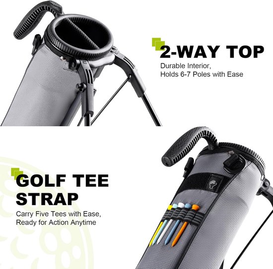 Golf Lichtgewicht Stand Tas - Golftas Pitch n Putt - Golf Driving Range - Verstelbare Schouderriem - 315 inch hoog — afbeelding 5