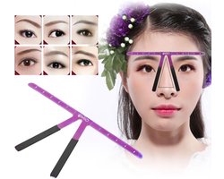 Symmetrische Tattoo Oogbrauw Liniaal voor Permanente Make-up - Drie Punten Positionering, Herbruikbaar Meetgereedschap voor Precisie en Vormgeving