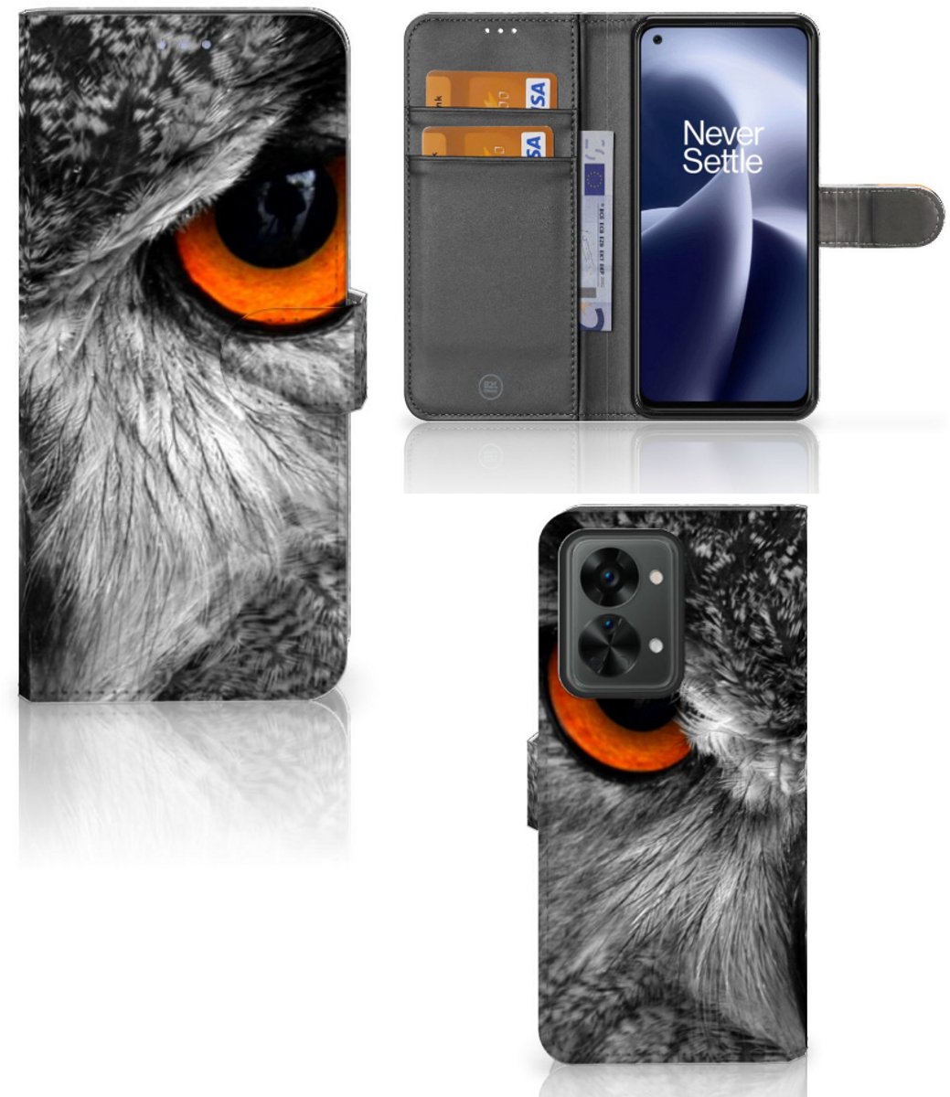 OnePlus Nord 2T Telefoonhoesje met Pasjes Uil