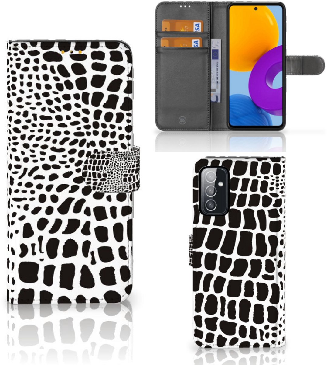 Samsung Galaxy M52 Telefoonhoesje met Pasjes Slangenprint