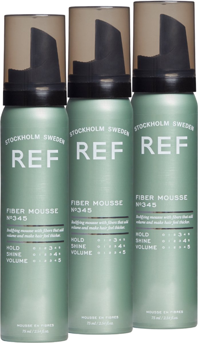 REF FIBER MOUSSE 3X 75ML TRAVELSIZE VOORDEEL