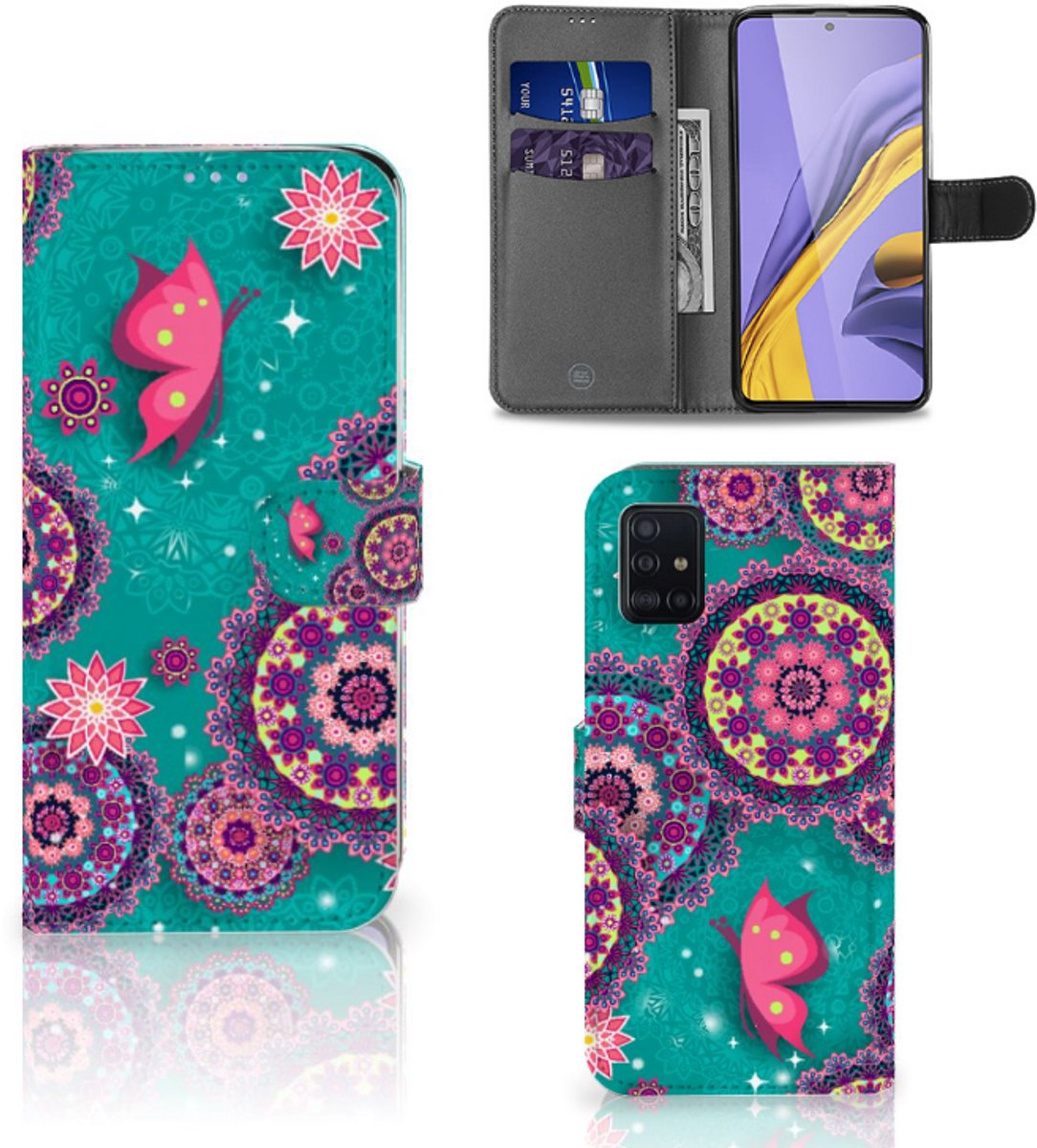 Samsung Galaxy A51 Hoesje Cirkels en Vlinders