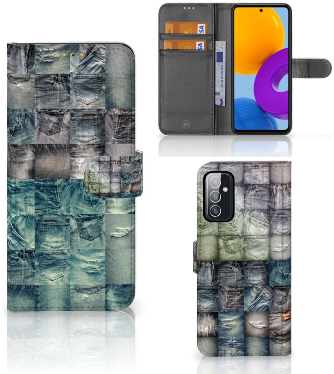 Wallet Case met Pasjes Samsung Galaxy M52 Spijkerbroeken