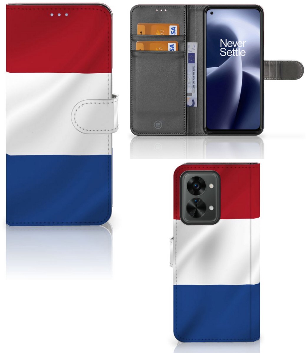 OnePlus Nord 2T Bookstyle Case Nederlandse Vlag