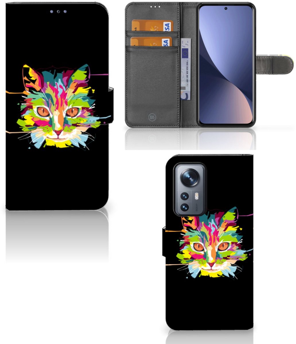 Xiaomi 12 Pro Leuk Hoesje Cat Color