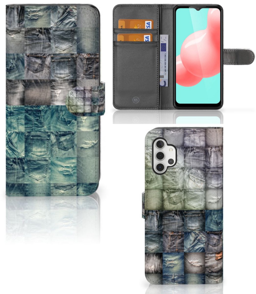Boekhoesje voor Wallet Case met Pasjes Samsung Galaxy A32 5G Spijkerbroeken