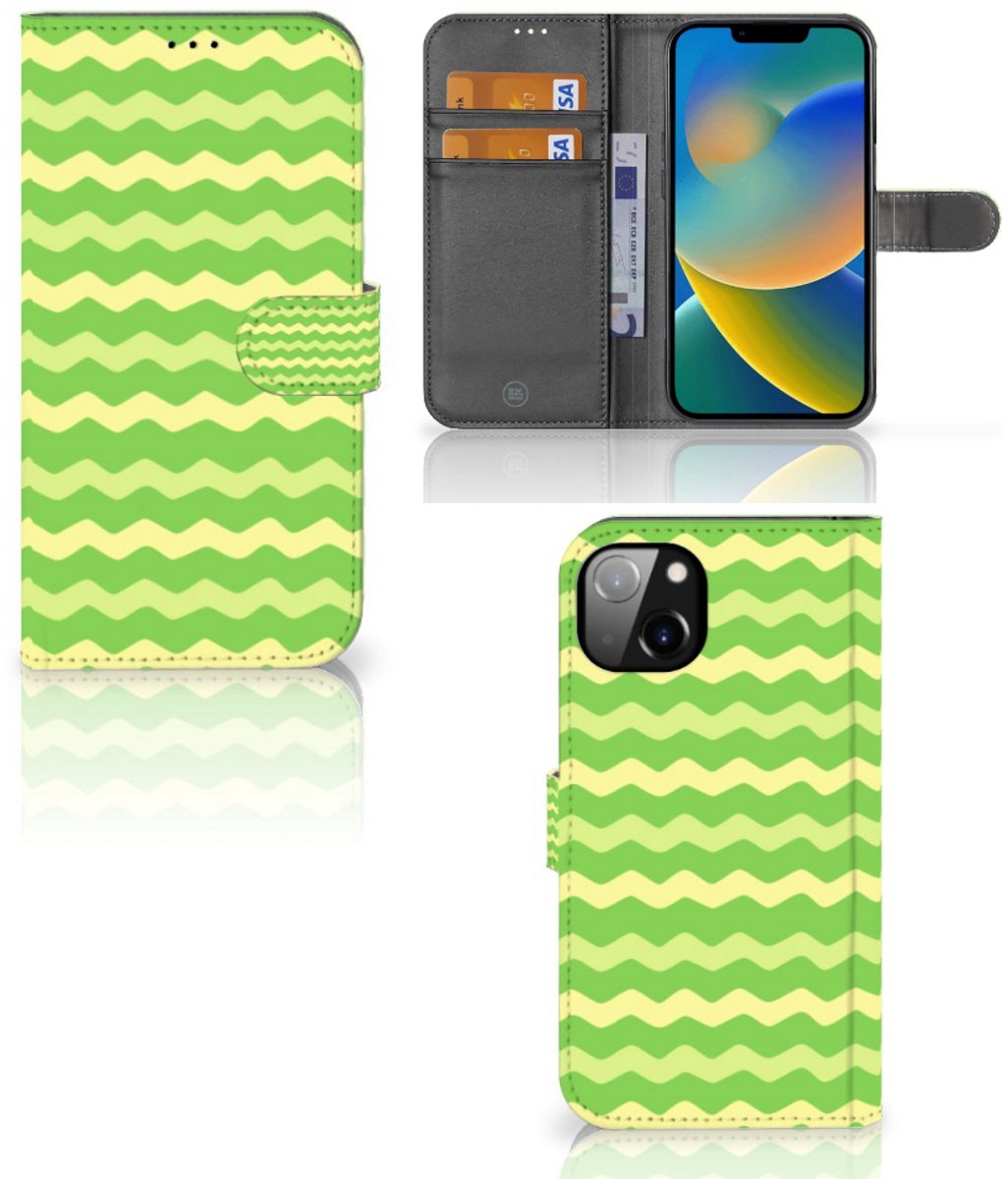 iPhone 14 Plus Telefoon Hoesje Waves Green