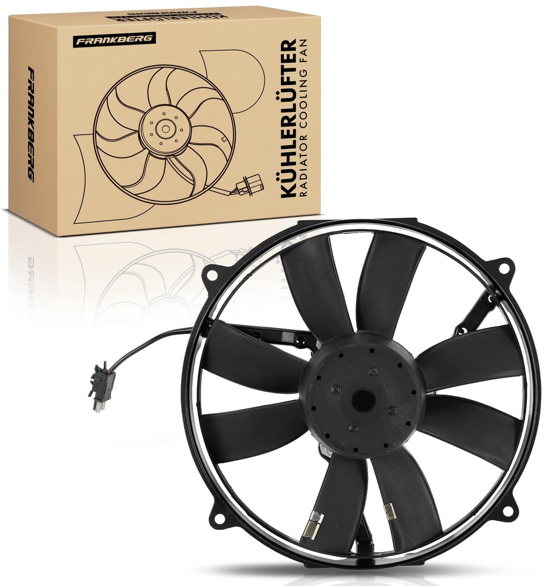 Frankberg 1x Motorradiator enkele ventilator