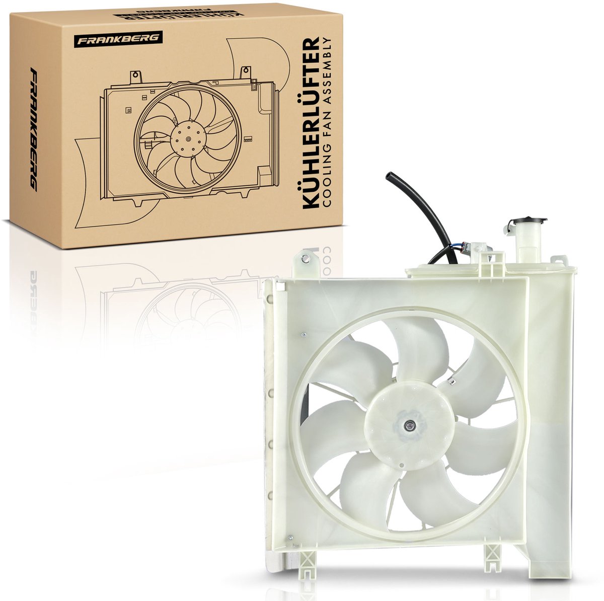 Frankberg 1x Motorradiator enkele ventilator