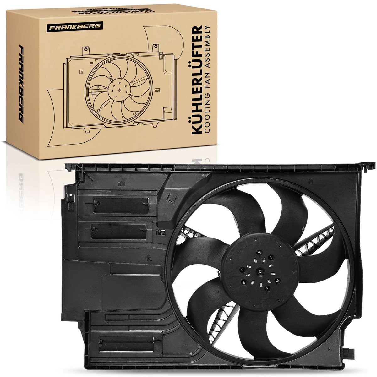 Frankberg 1x Motorradiator enkele ventilator