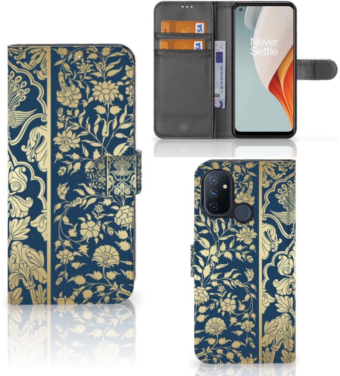 OnePlus Nord N100 Hoesje Beige Flowers