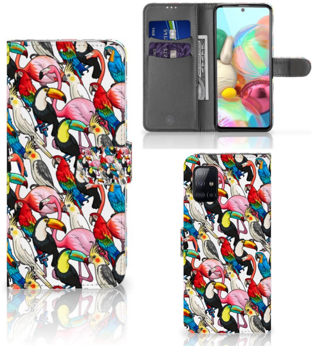 Samsung Galaxy A71 Telefoonhoesje met Pasjes Birds