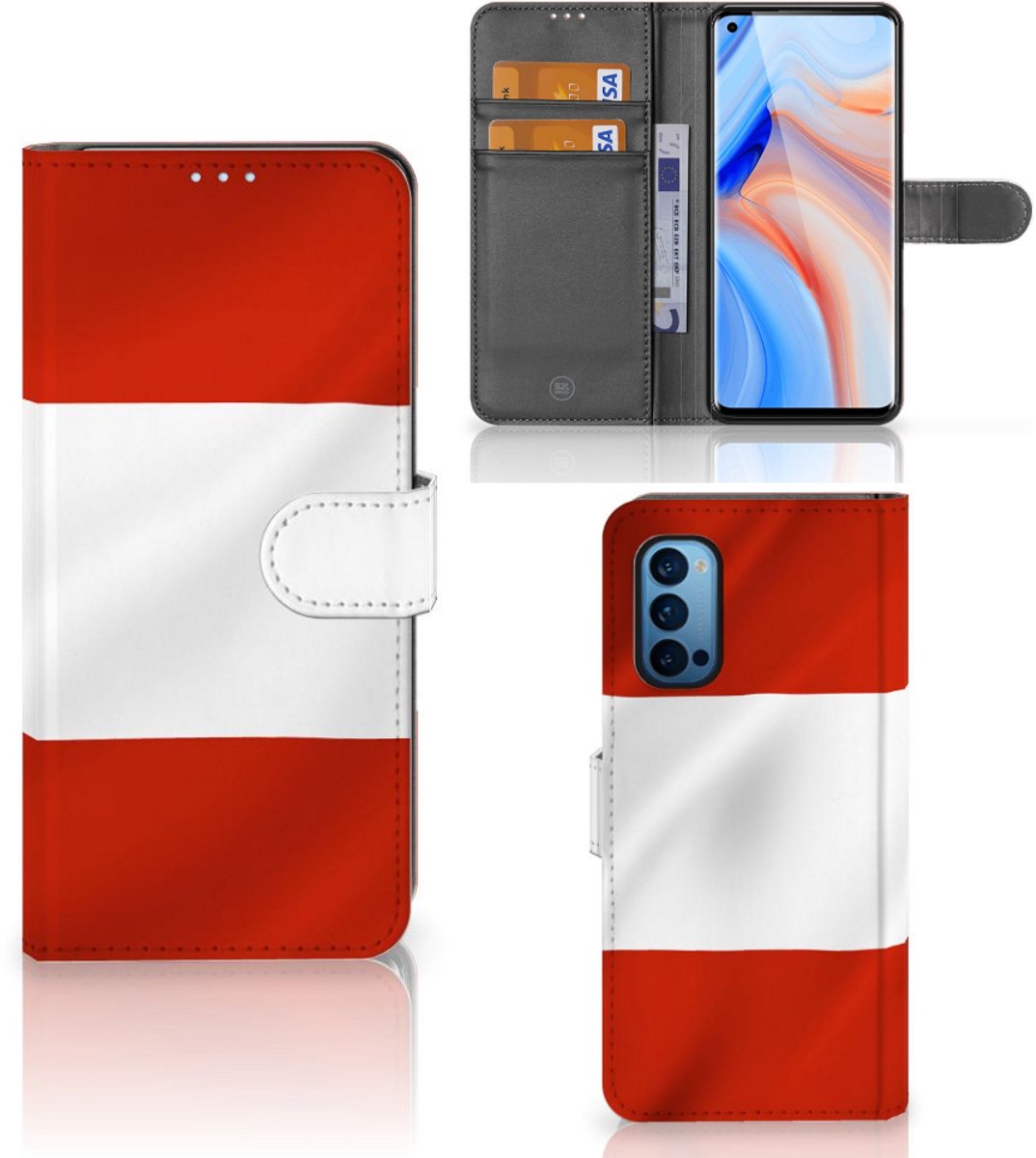 OPPO Reno 4 Pro 5G Bookstyle Case Oostenrijk