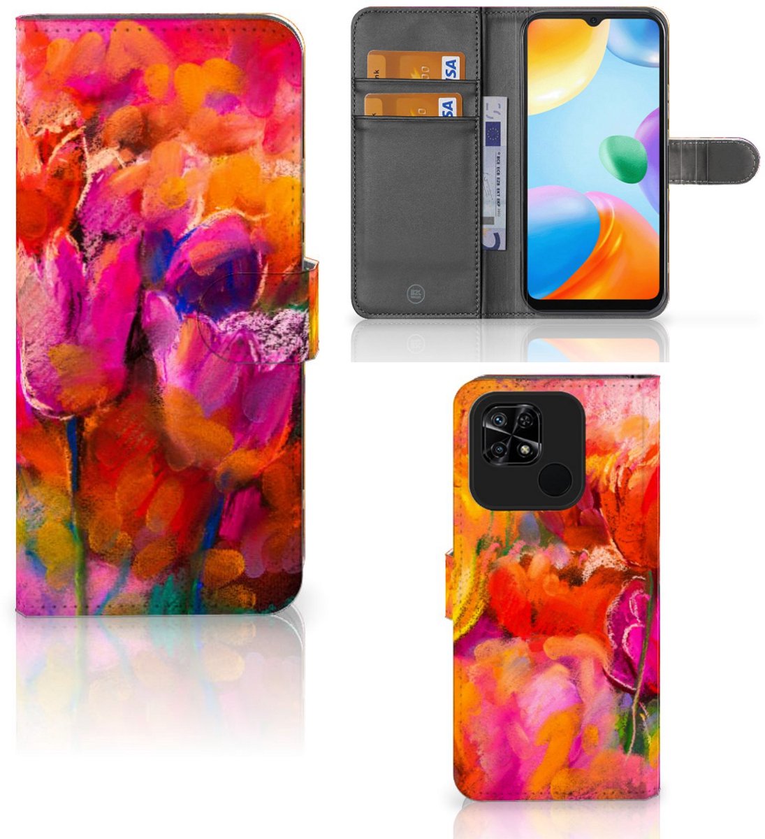 Hoesje Xiaomi Redmi 10C Tulips