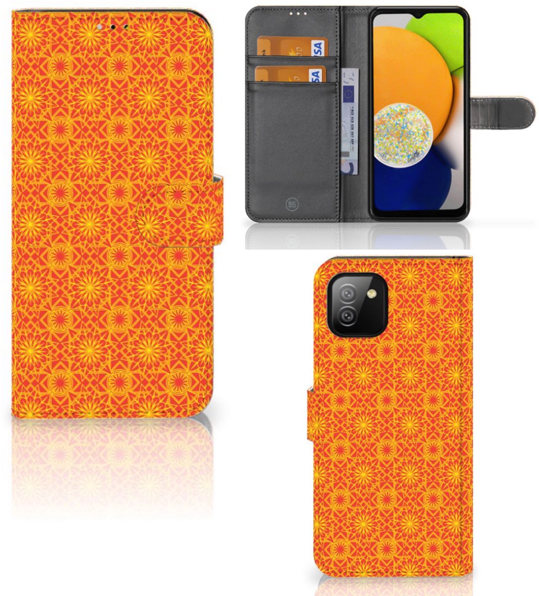 Samsung Galaxy A03 Telefoon Hoesje Batik Oranje