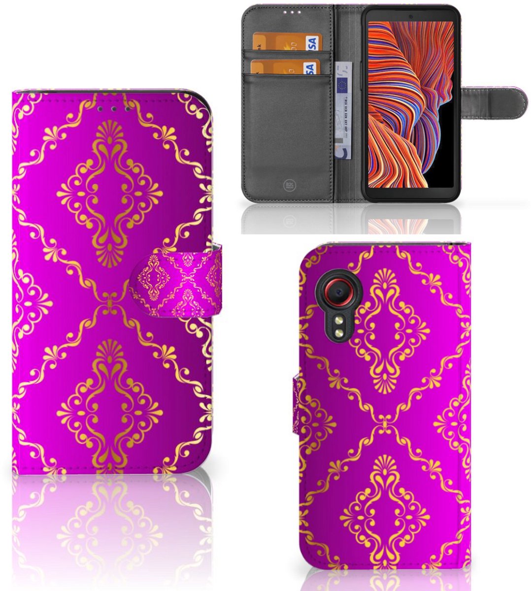 Wallet Case Samsung Galaxy Xcover 5 Barok Roze