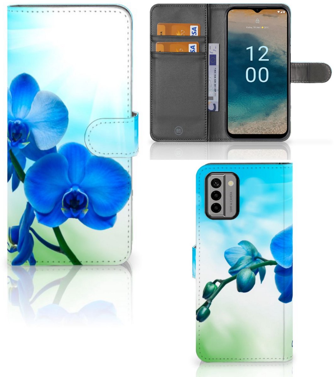 Nokia G22 Hoesje Orchidee Blauw - Cadeau voor je Moeder
