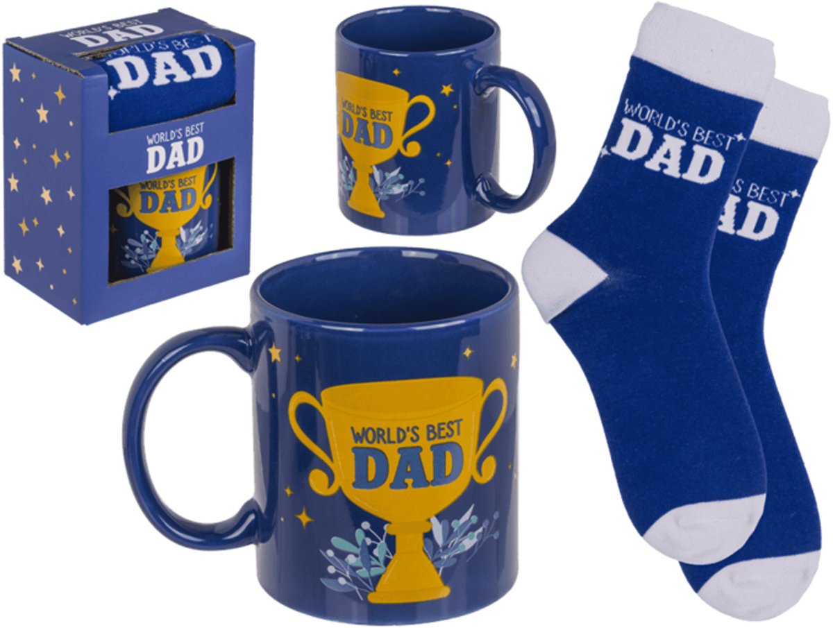 Out of the blue cadeauset best dad - mok en sokken - vaderdag - beste vader