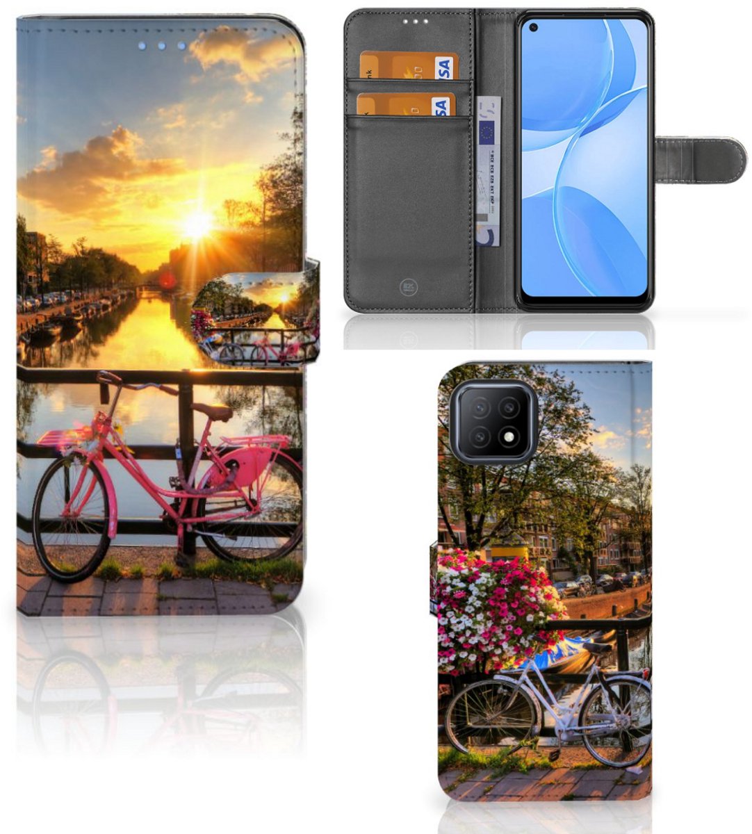 OPPO A73 5G Flip Cover Amsterdamse Grachten