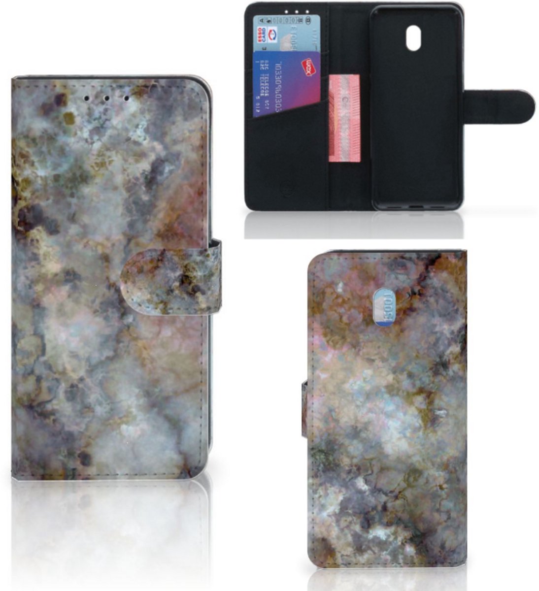 Xiaomi Redmi 8A Bookcase Marmer Grijs