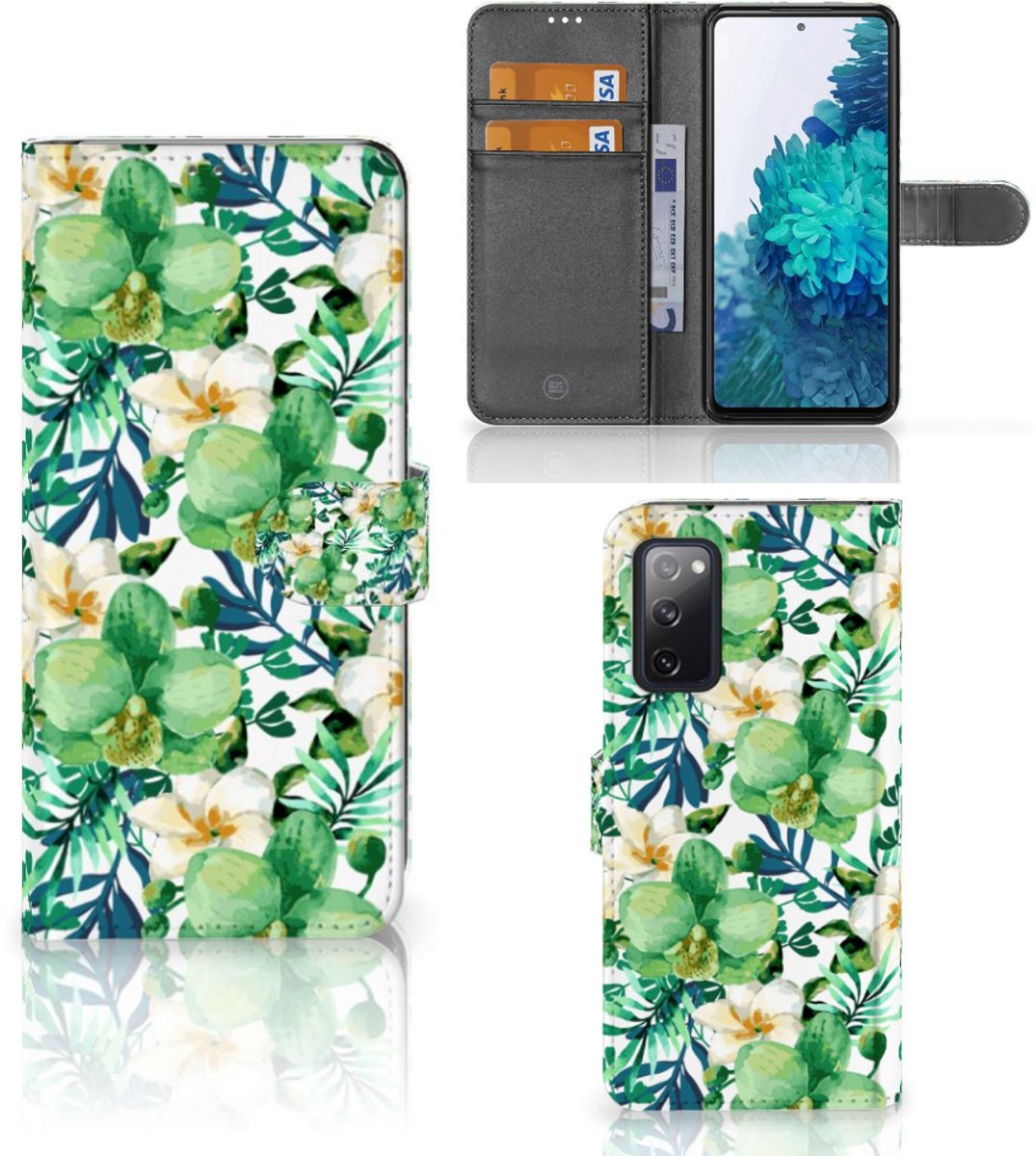Samsung Galaxy S20 FE Hoesje Orchidee Groen