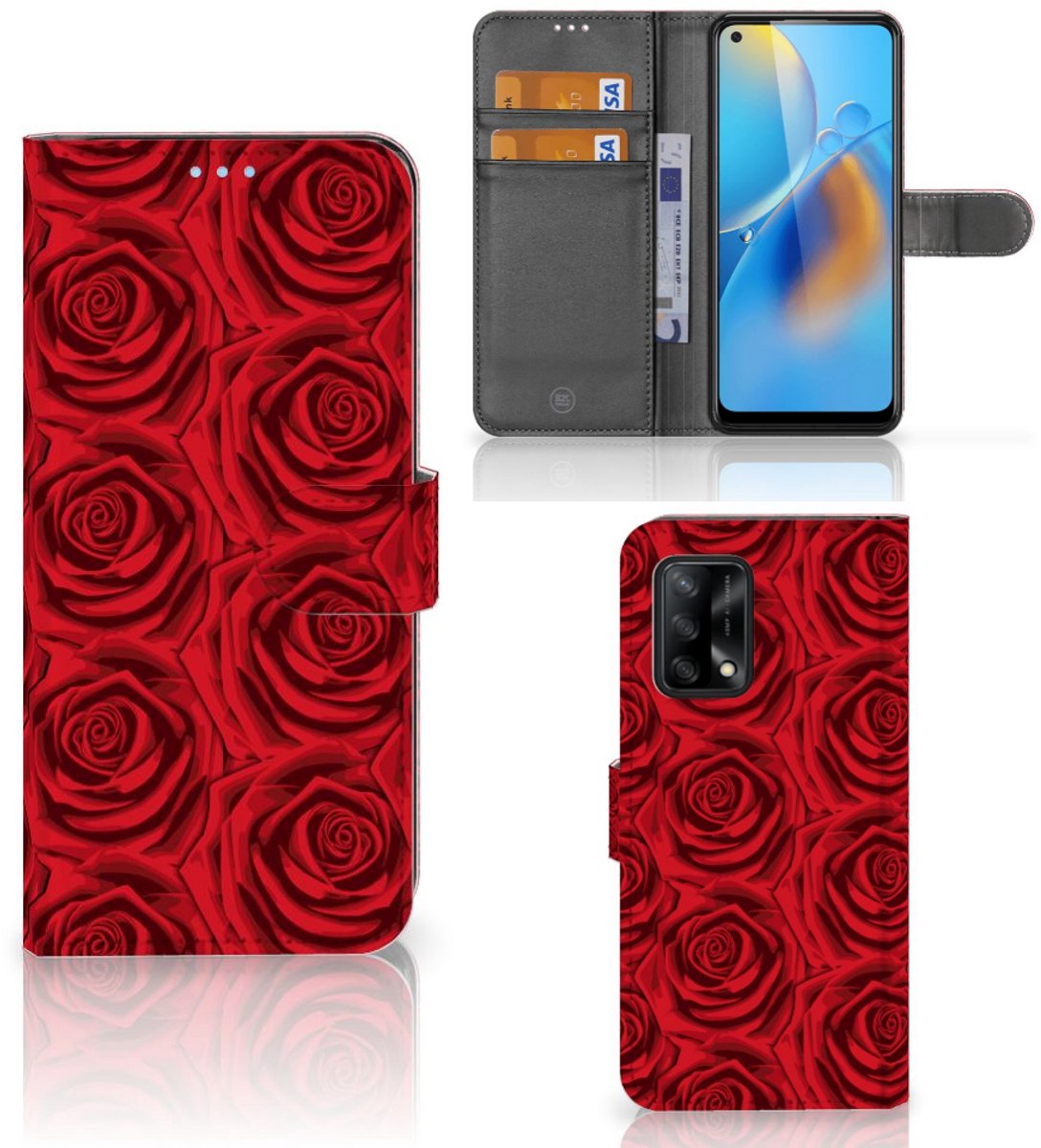 OPPO A74 4G Hoesje Red Roses