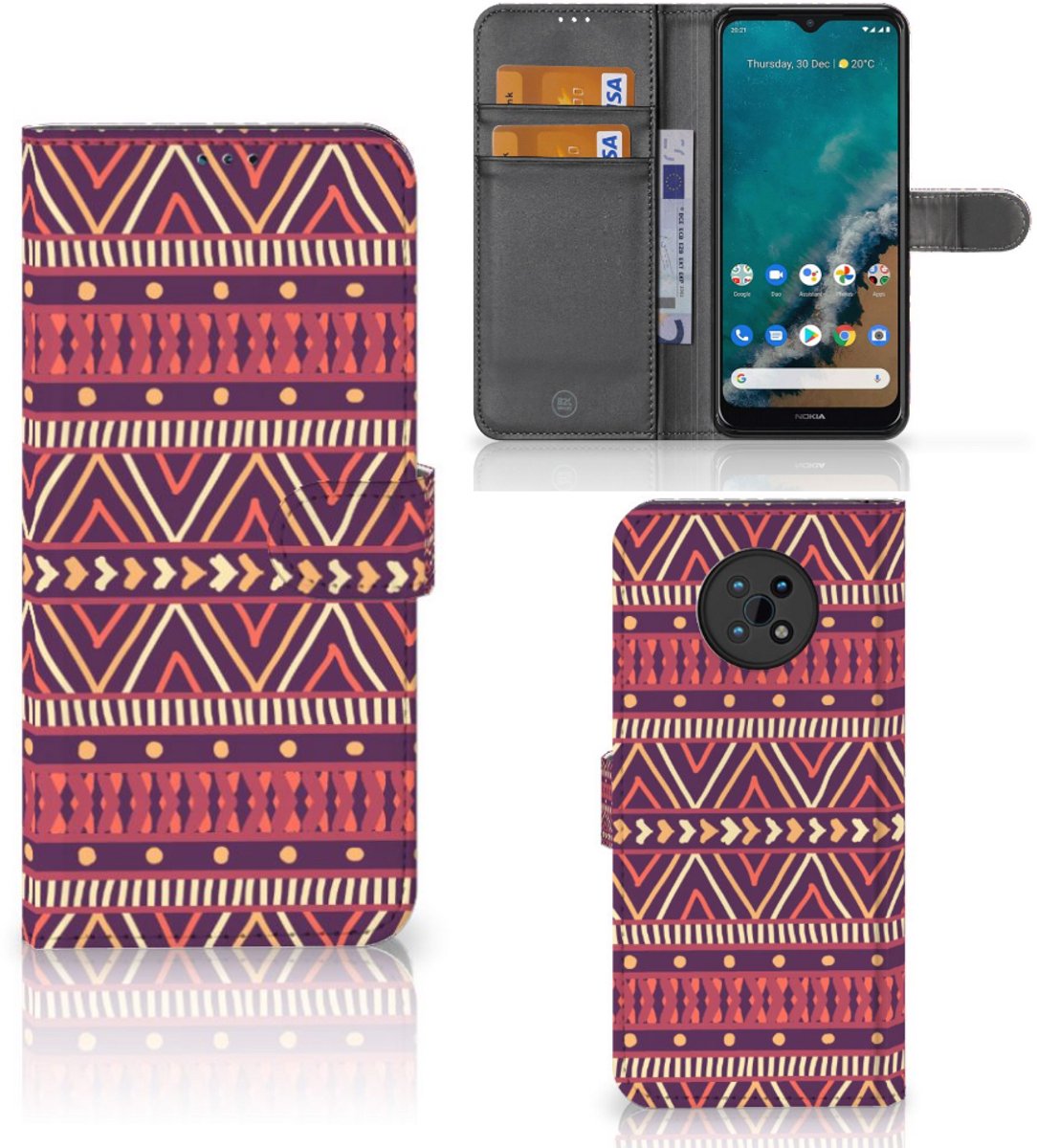 Nokia G50 Telefoon Hoesje Aztec Paars