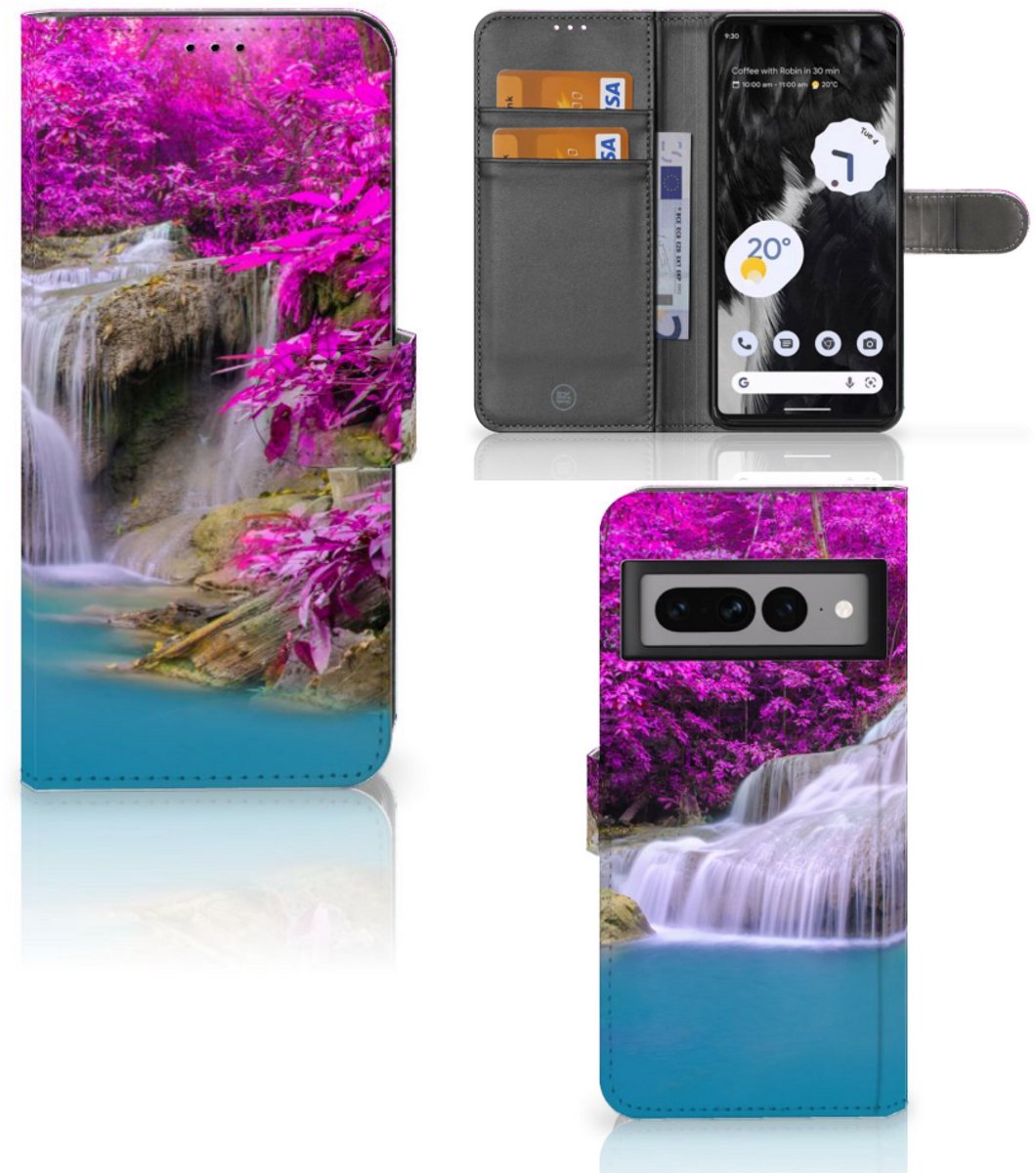 Boekhoesje voor Google Pixel 7 Pro Flip Cover Waterval
