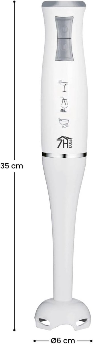 7H SEVEN HOUSE Hand Blender, 400 W, 2 Speeds, Mixia 7 House — afbeelding 4