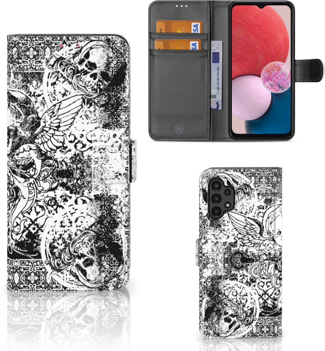 Telefoonhoesje met Naam Samsung Galaxy A13 (4G) Skulls Angel