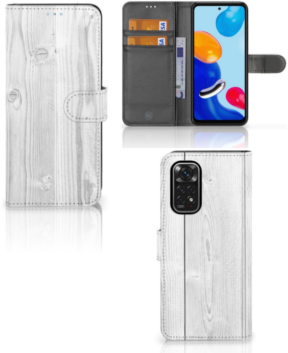 Xiaomi Redmi Note 11/11S Book Style Case White Wood