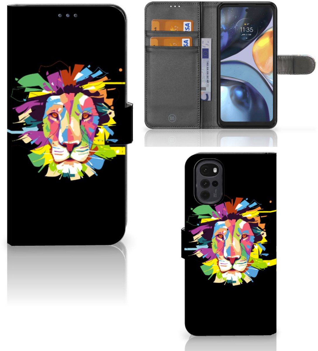 Motorola Moto G22 Leuk Hoesje Lion Color