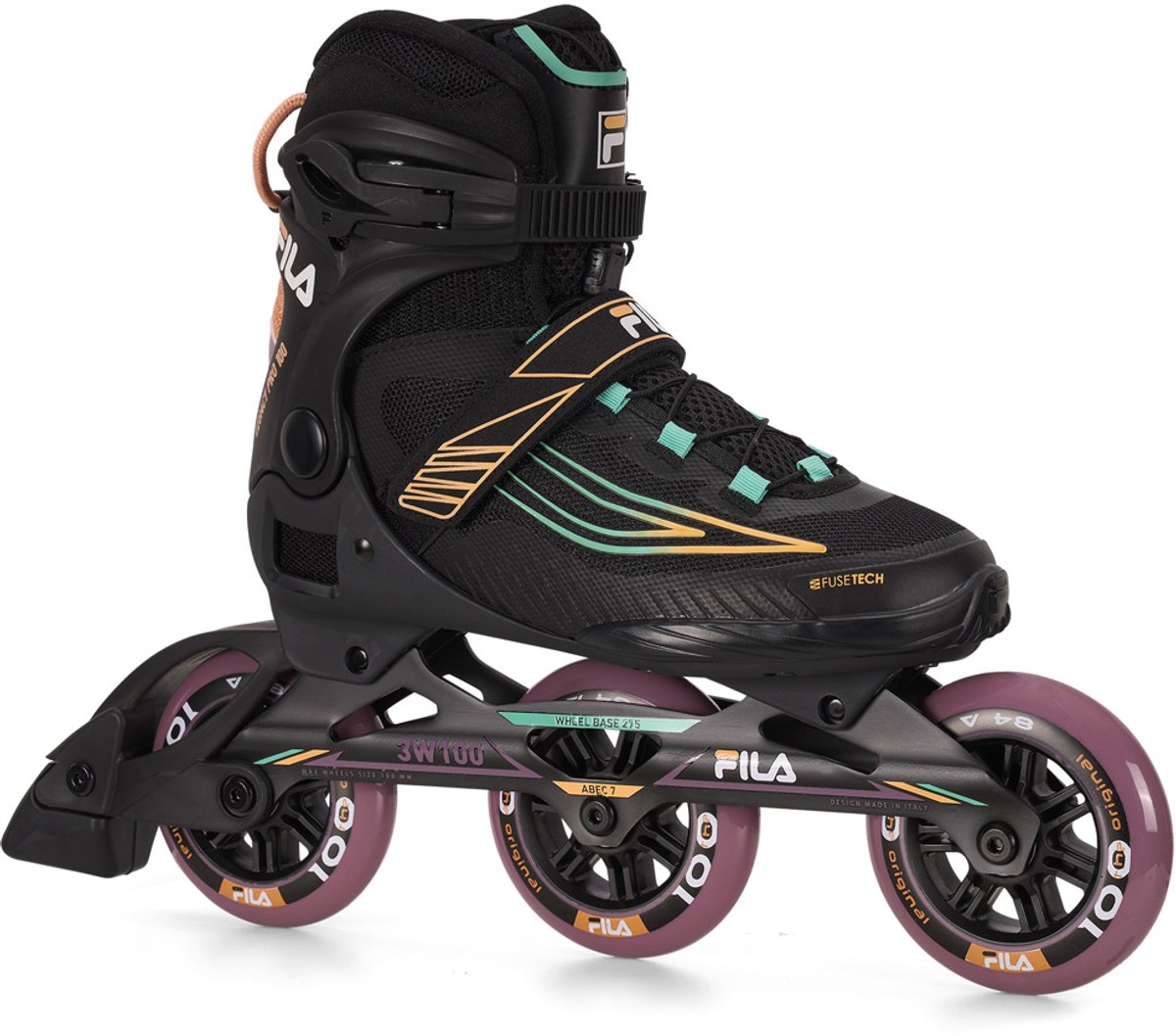 Inline Skates Fila Legacy 100 Damesmodel Voor de gevorderde Skater +25km Zwart