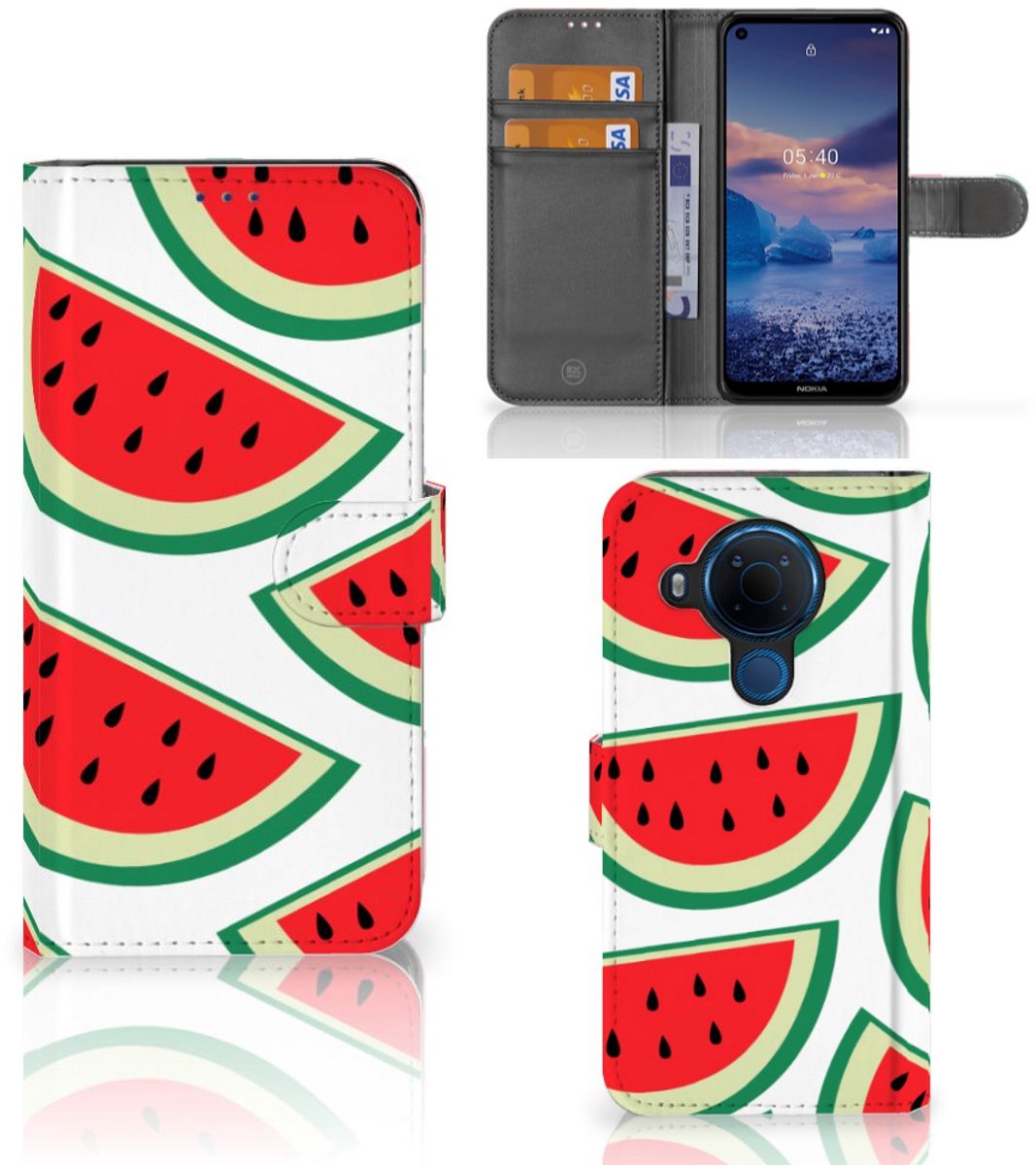 Boekhoesje voor Nokia 5.4 Book Cover Watermelons
