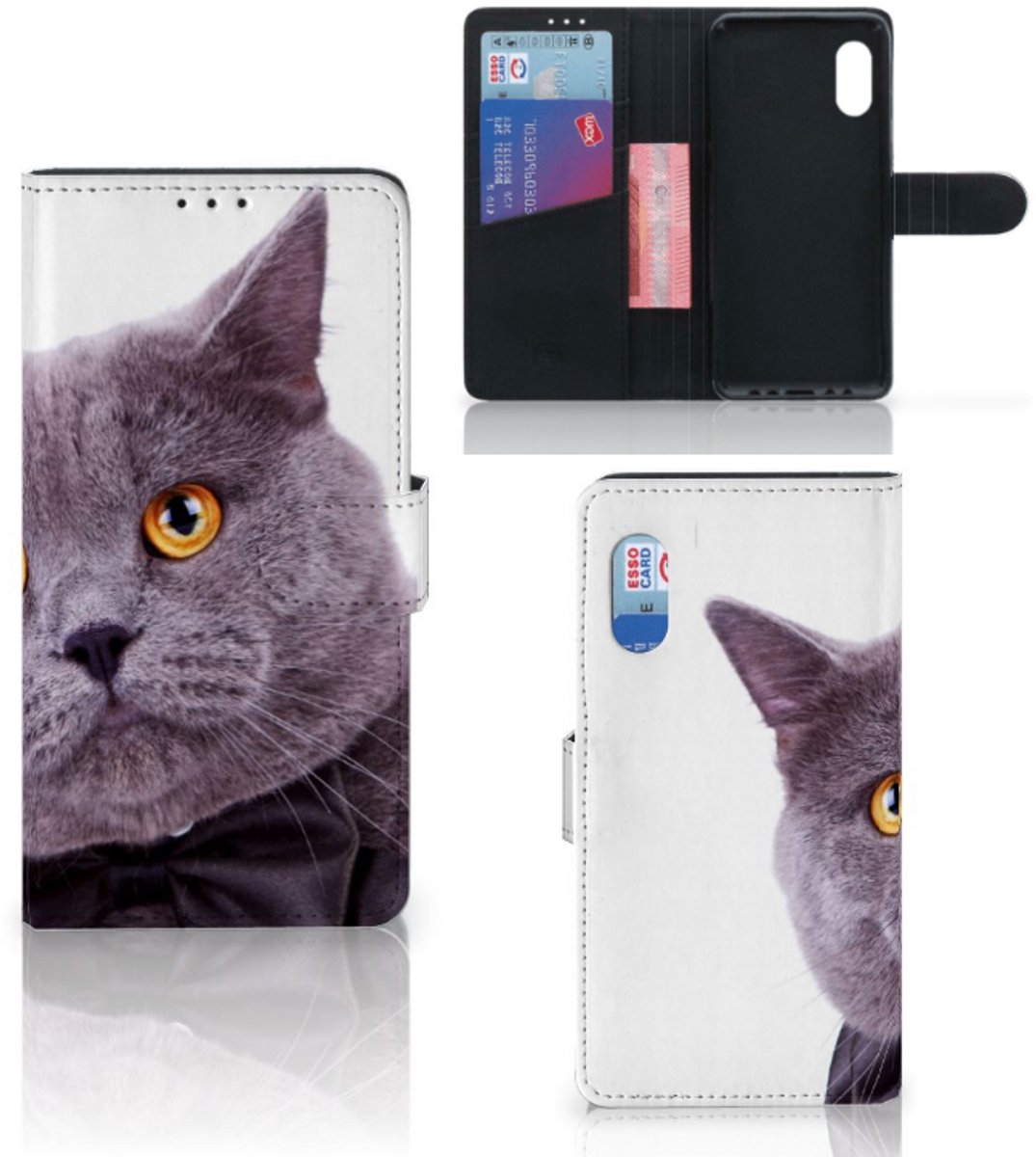 Samsung Xcover Pro Telefoonhoesje met Pasjes Kat