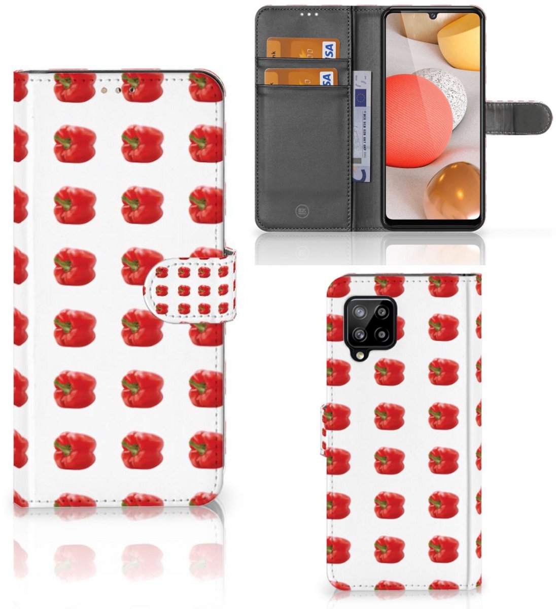 Samsung Galaxy A42 5G Book Cover Paprika Red