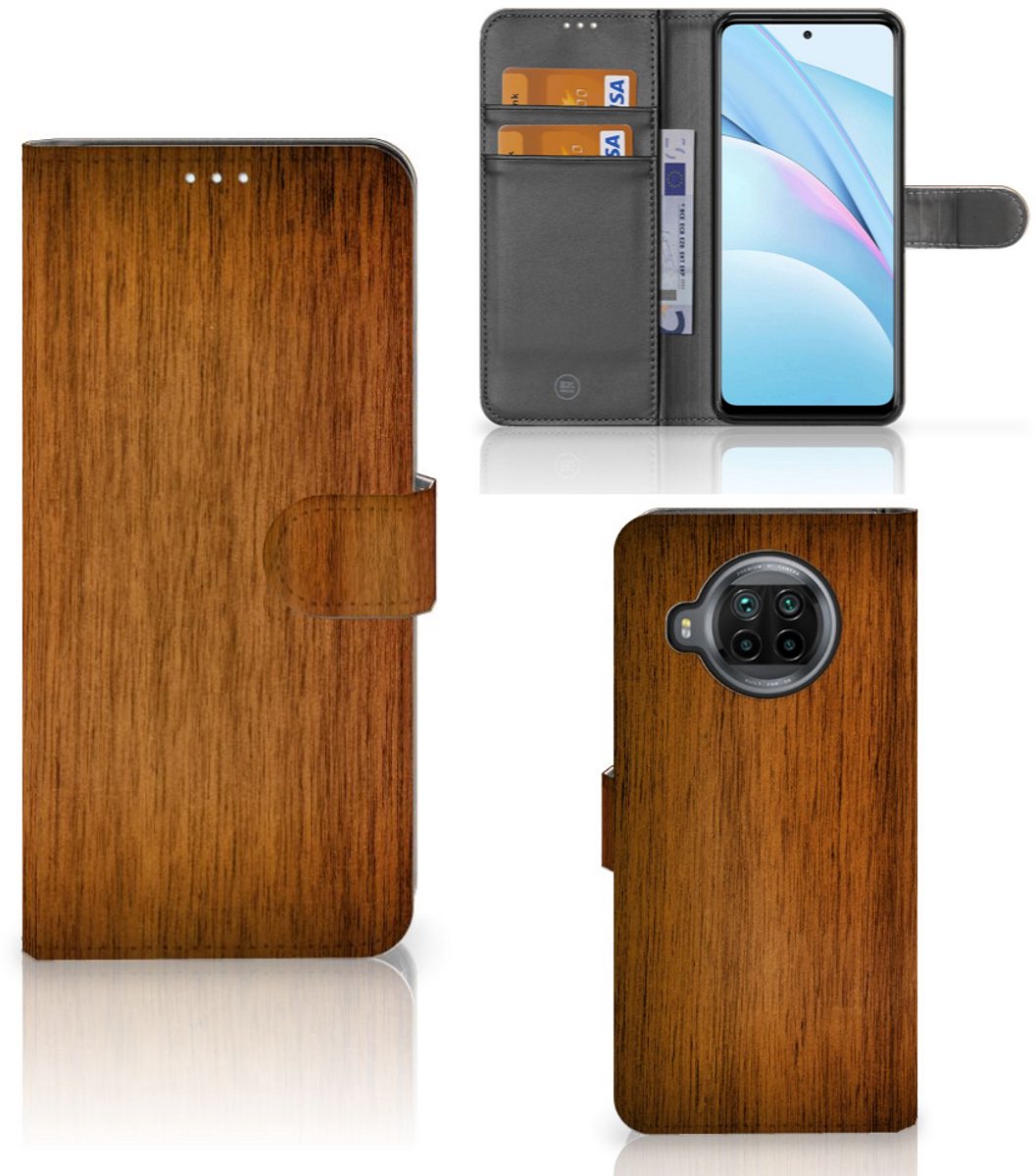 Xiaomi Mi 10T Lite Book Style Case Donker Hout