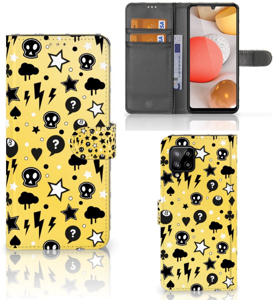 Telefoonhoesje met Naam Samsung Galaxy A42 5G Punk Geel