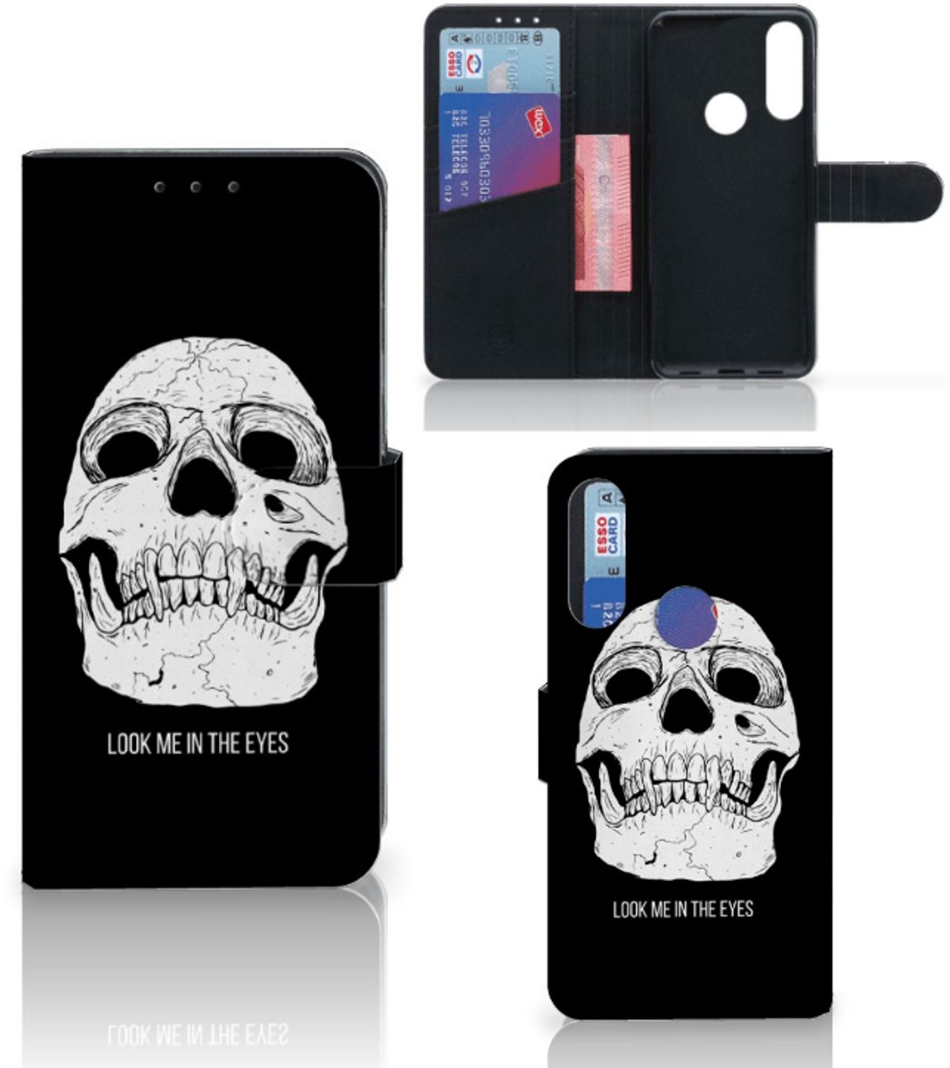 Telefoonhoesje met Naam Alcatel 1S 2020 Skull Eyes